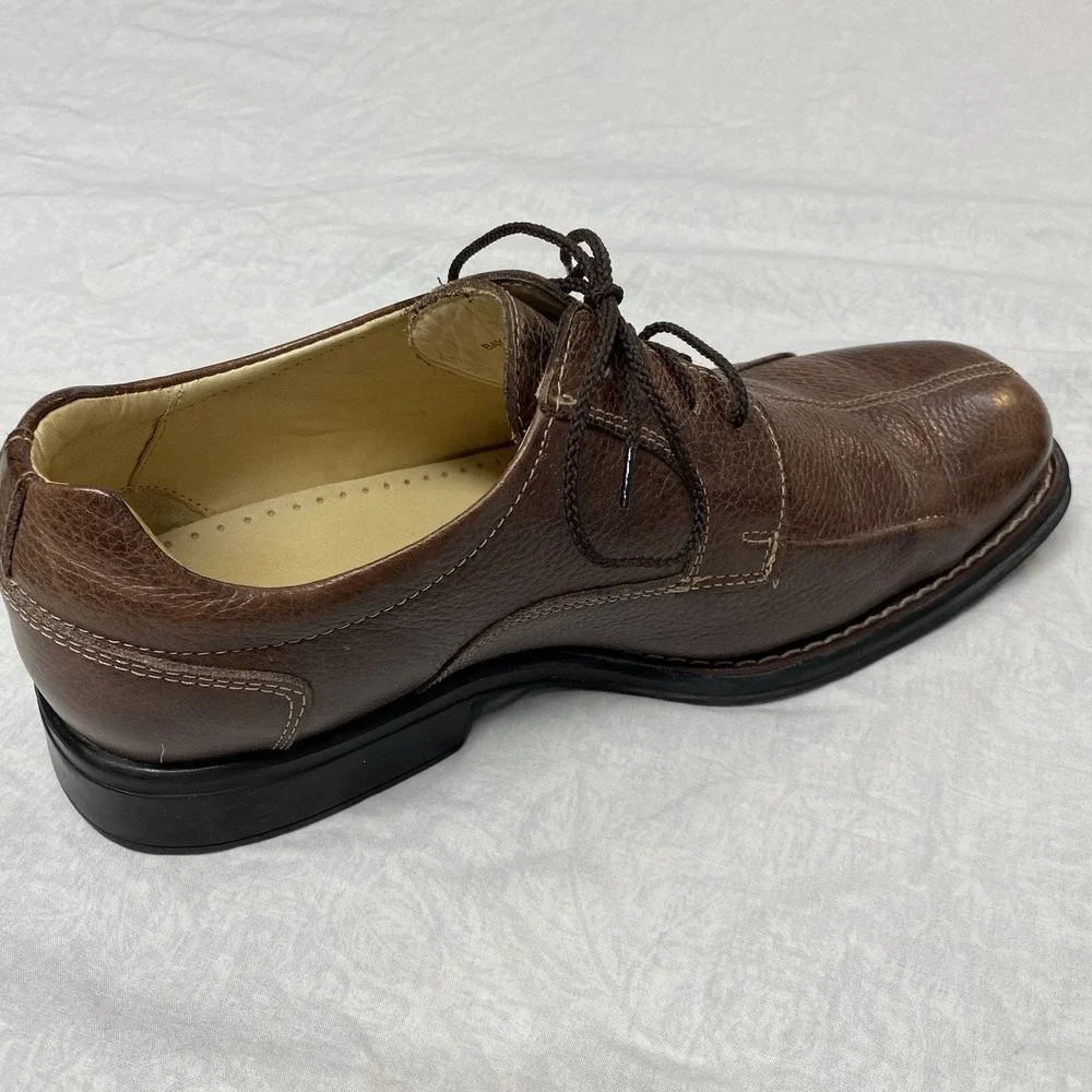 Belvedere Bay Bridge Oxford Mens‎ 10 EEE Brown Leather Comfort Dress Shoes